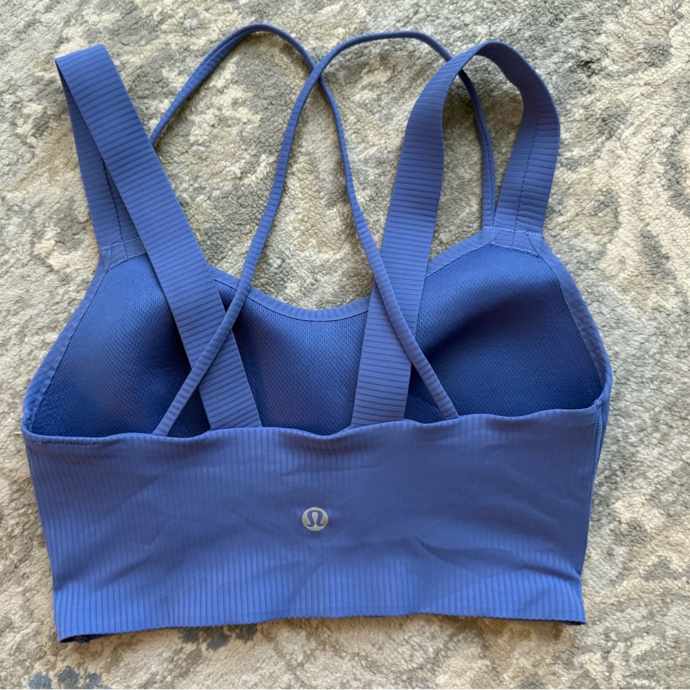 Lululemon Like a Cloud Ribbed Longline Bra *Light Support, D/DD Cup Wild Indigo - Picture 5 of 11